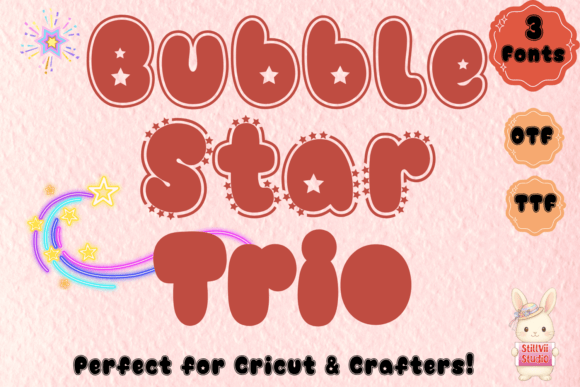 Bubble Star Trio: A Layered Font for Retro & Playful Designs