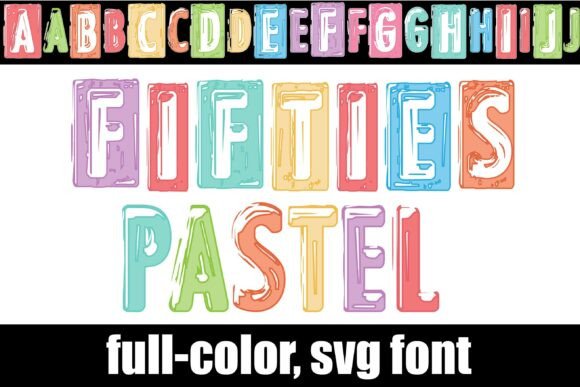 Fifties Pastel: The Distressed SVG Font with Mid-Century Charm