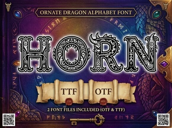 Horn: A Typeface Forged in Dragon Fire and Ancient Lore